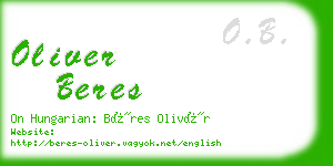 oliver beres business card